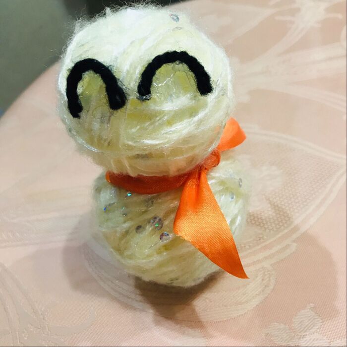 発泡パーツで雪だるま⛄️作っちゃいました♪