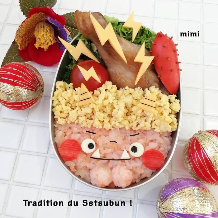たまごそぼろで鬼ちゃん!節分弁当