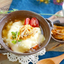 朝ごはんにもピッタリ!レンジでパッと作れる★トマトライスのチーズリゾット