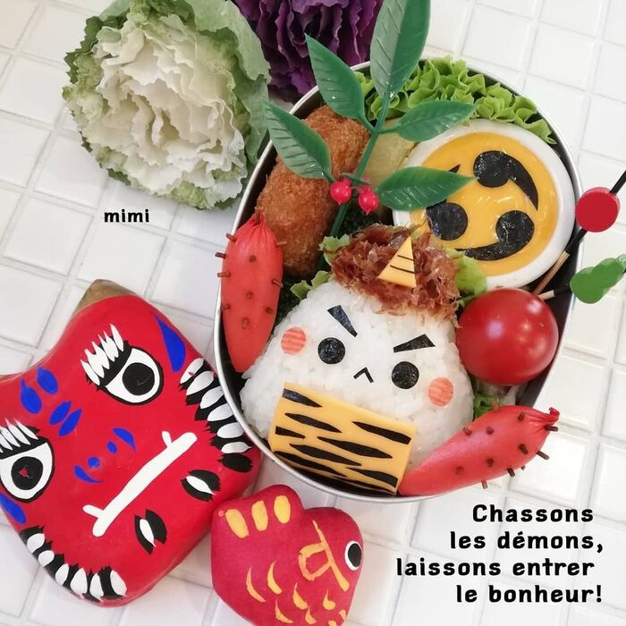 鬼のパンツの怒りんぼ鬼さんで節分弁当