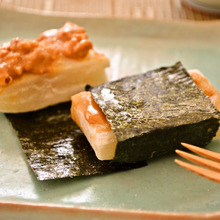 ピーナッツバターで磯辺焼き