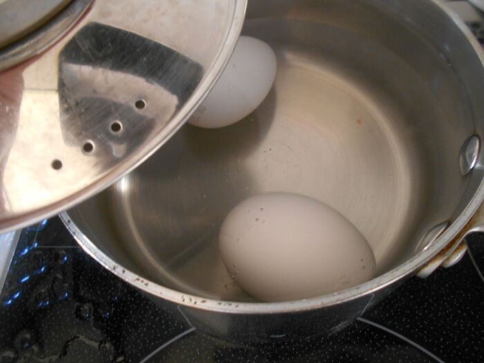 温泉卵を作る。