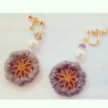 簡単100均DIY♡毛糸とウッドパーツのほっこりアクセサリー