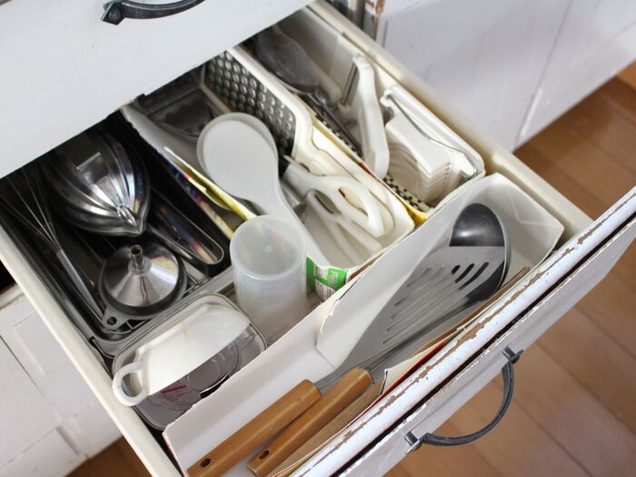 手前に普段使うものを