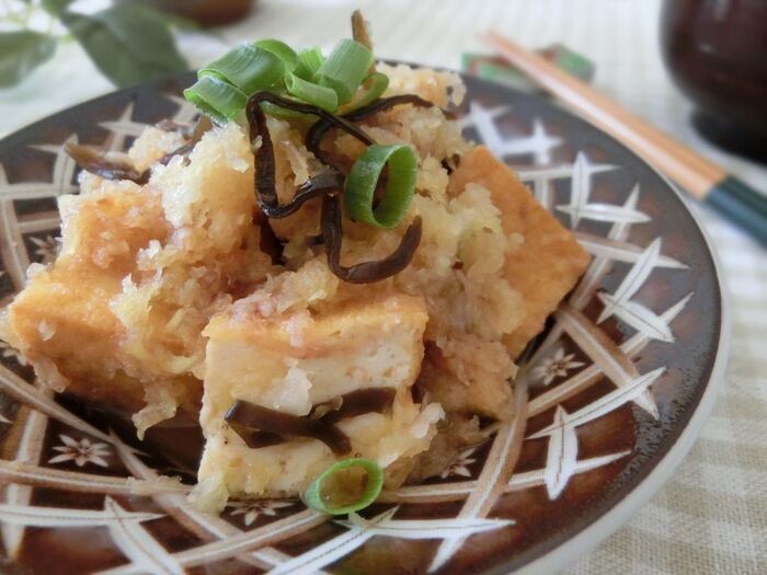 出汁要らず☆ レンジで一発♪ 厚揚げのみぞれ煮