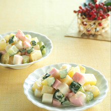 じゃがいもとかまぼこの味噌マヨ和え♪余ったかまぼこリメイク