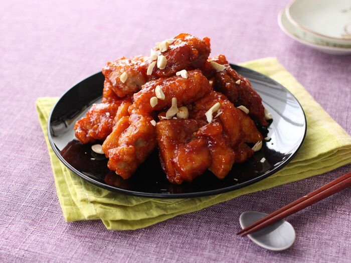 ゆず風味ヤンニョムチキン♪馬路すしの素で簡単アレンジ