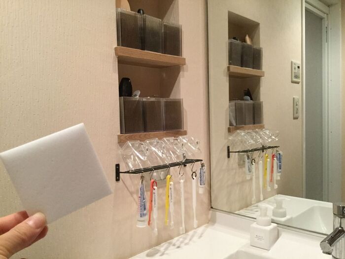 洗面台の掃除が楽チン習慣に!100均メラスポ活用術