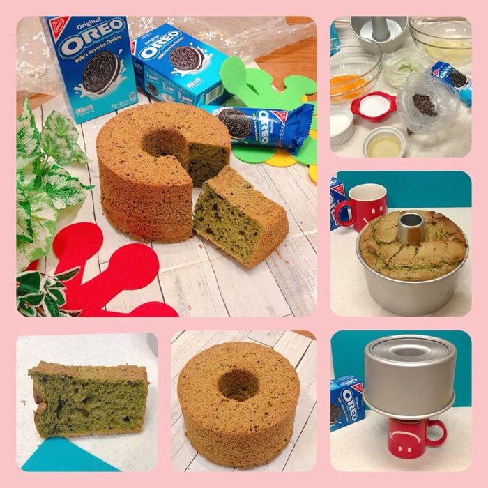 ❤️クラッシュOREOの抹茶シフォン❤️