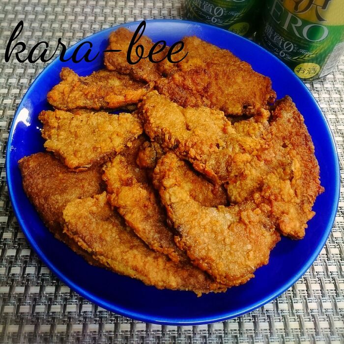 ビールが進む♪豚レバーのにんにく醤油唐揚げ