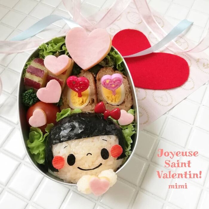 受け取って下さい♡ピュアな女の子でバレンタイン弁当♡