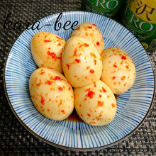 【40円おつまみ】辛さがクセになる♪豆板醤でピリ辛味玉