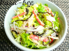 抱えて食べたい♪サニーレタスの塩こんぶツナマヨぽんサラダ