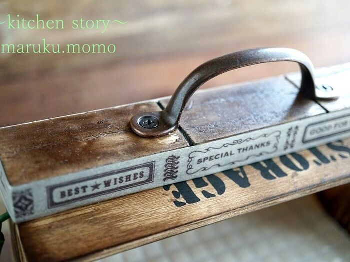 取っ手を付ける。