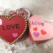 セリアのハート小箱をカッコかわいく