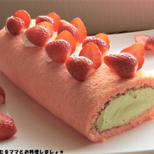 簡単★苺ロールケーキ