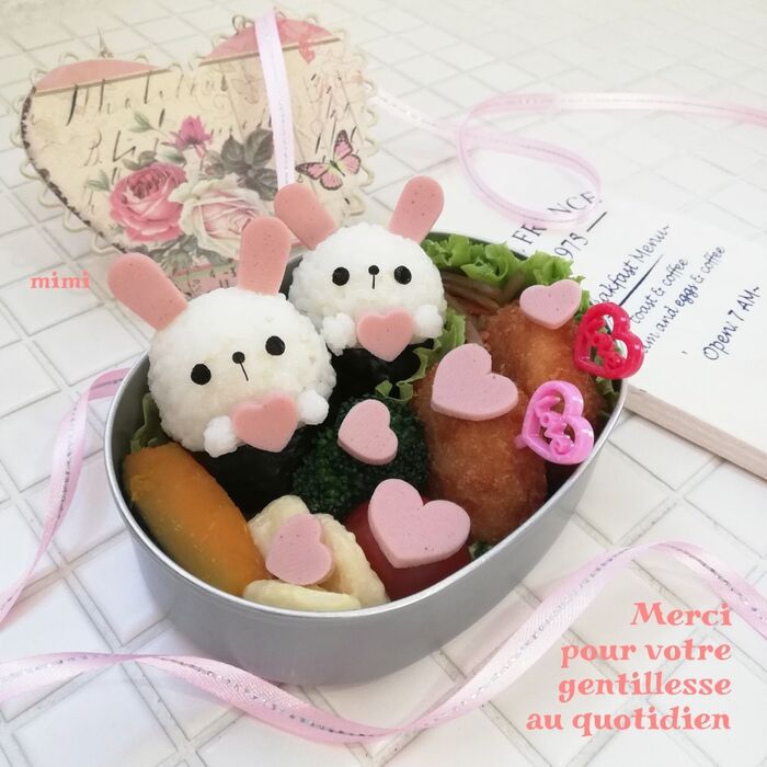 簡単!ラブラブうさちゃんでバレンタイン弁当♡