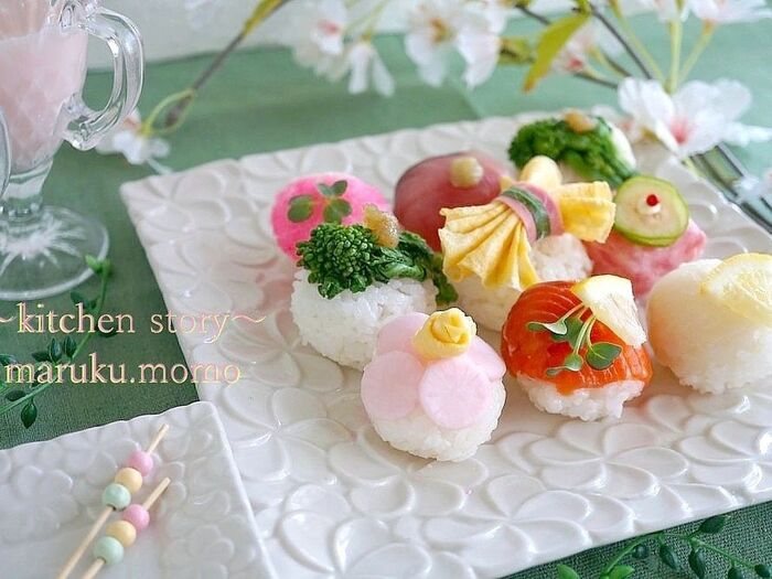ラップで巻くので簡単!ひな祭りに可愛い♥手まり寿司