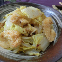 10分☆ 水・出汁いらず! 白菜と油揚げの蒸し煮