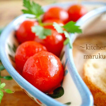 ミニトマトの皮を簡単に1度で剥く方法!&材料2つで便利なトマトマリネ