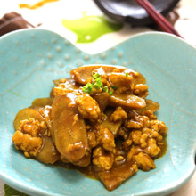 ごぼうと鶏そぼろのカレー炒め。