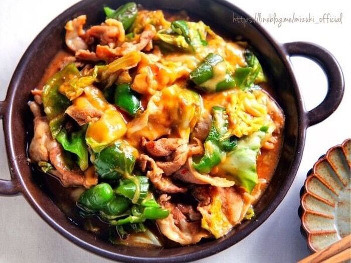 ♡ごはんがすすむ♡とろ〜りチーズ回鍋肉♡【#豚肉#キャベツ#簡単#節約】