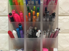 100均のペン立てでペンタワー