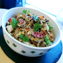 ゴボウと金時人参のきんぴら炒り豆腐