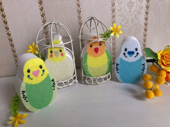 この春〜セリアのインコを飼いました♡