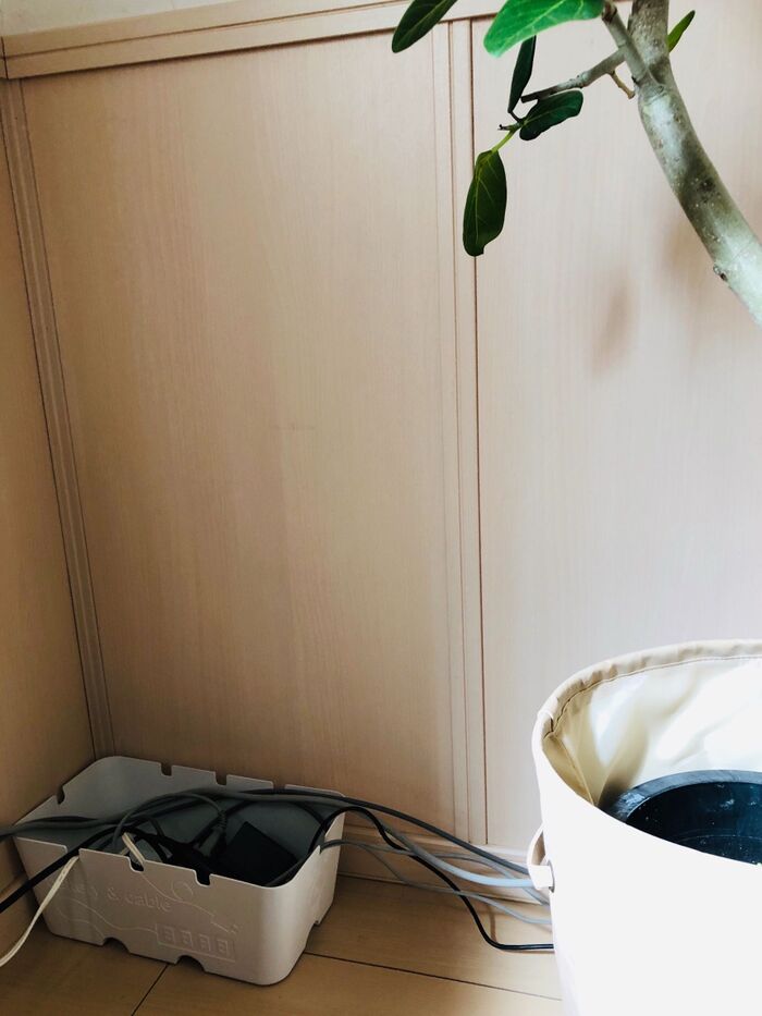 テレビ周りのコンセント、コード類