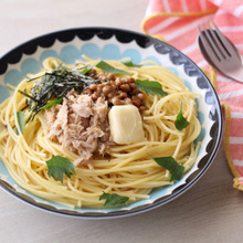 ツナ納豆スパゲティ★乗せるだけずぼら飯