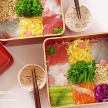 お弁当の詰め方<直線・方向>