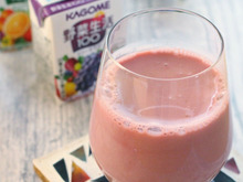 混ぜるだけ!カゴメ野菜生活でスムージー風ドリンク♪