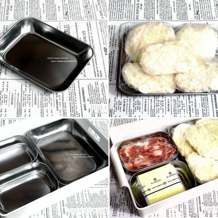 セリアのステンレストレーに入れた物