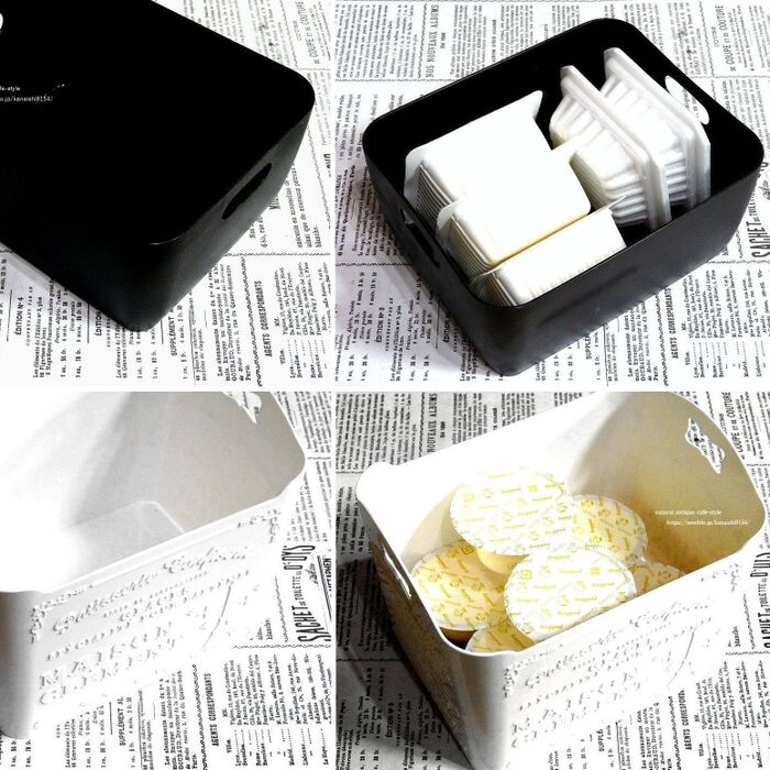 ダイソー・セリアの深型ケースに入れた物