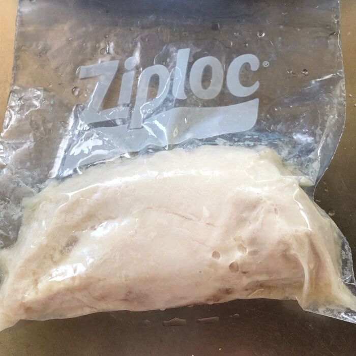 1時間後の鶏肉。