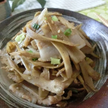 これうまっ♪ ごぼうと豚バラの柚子胡椒きんぴら