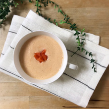 ふわふわとろとろ♩人参と新じゃがの豆乳ポタージュ