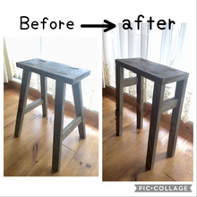 【古材の椅子をリメイク】トイレに活用