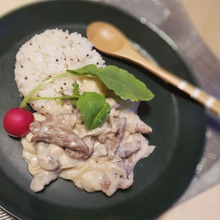 ウクライナ風*白いビーフストロガノフ