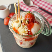 贅沢♡いちご尽くしの白玉パフェ