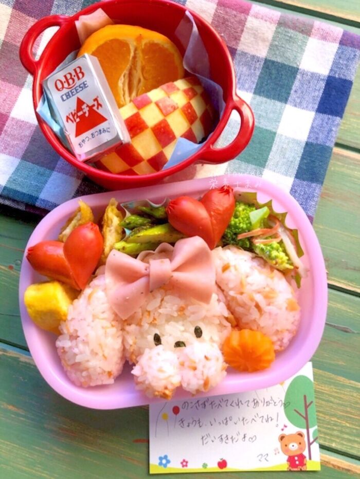 【幼稚園最後】食欲アップにオススメ‼❤娘ちゃん弁当❤【チキンカレー味スティック】