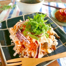 パパっと作れる!たらこパスタ風♪混ぜご飯