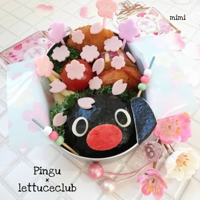 花より団子なピングーでお花見弁当