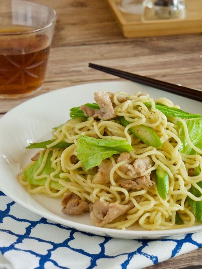 春キャベツの塩焼きそば