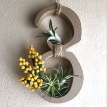 エアープランツとアルファベットMDFの壁飾り