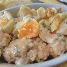 黄身がトロリ♪ カリフラワーのオーロラサラダ