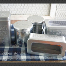 キッチン収納に大活躍!100均のスチール缶