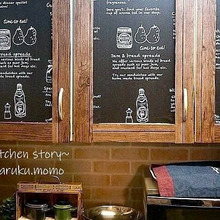 古い食器棚を~黒板カフェ風にリメイク&キッチン収納
