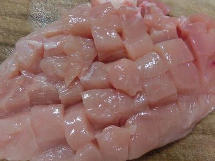1.鶏肉を切る